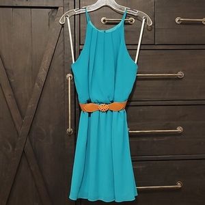 Sold sheer Turquoise dress